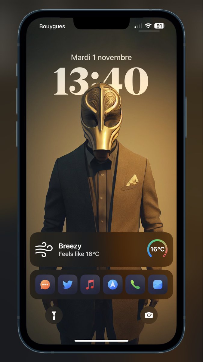 Zooropalg's tweet photo. #ios 16.2 with an amazing @vukandric wallpaper an amazing icons pack. #activitybuilder application by @Taher_Dev and @LockLauncherApp application. Show me your lockscreen ! https://t.co/2qIWGrSzUM