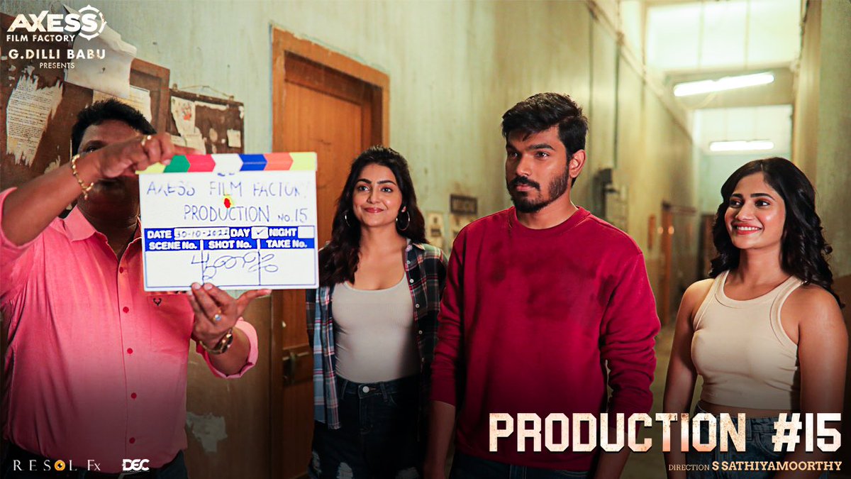 #ProductionNo15 goes on floors with a pooja. Here are the pics from the event! An interesting Suspense horror with @itspooranesh, #Munishkanth @Losliyaoff, @Avantika_mish and @shaashvi_bala in the leads. @Dili_AFF @sathibfa @tam_il @imkaashif @ECspremkumar @RebeccaMaria07