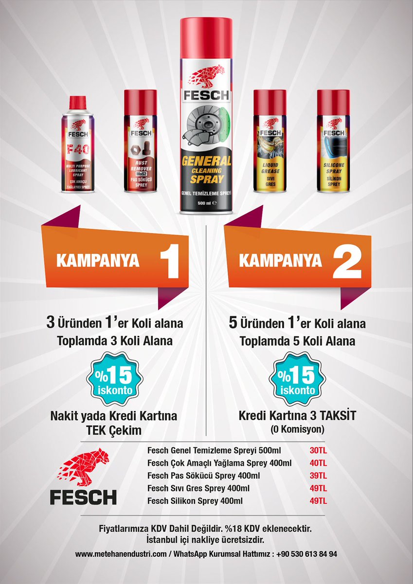 FESCH Kasım kampanyaları #fesch #metehanendustri #frenbalataspreyi