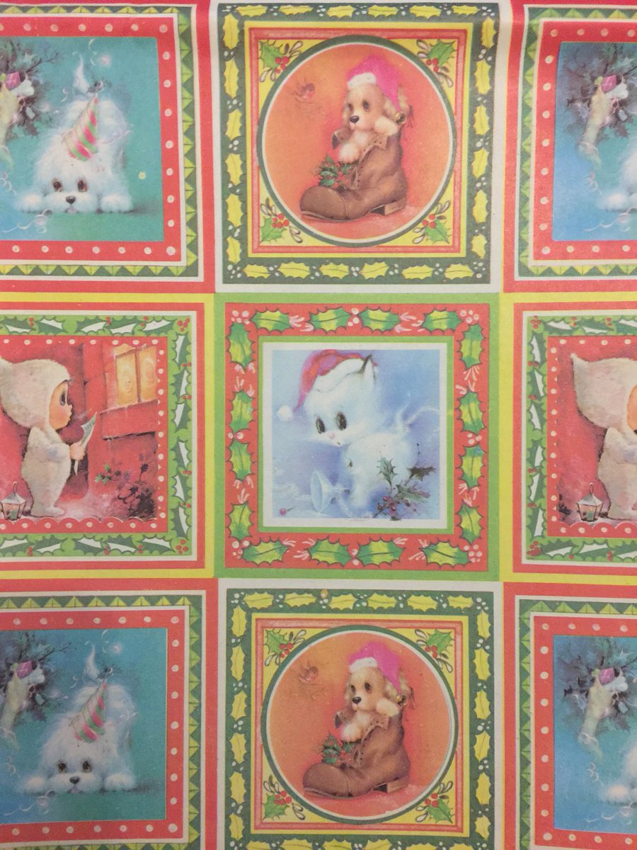 WatsonsVintage's tweet photo. ONLY SIX SHEETS LEFT now in my #etsyshop EXTREMELY #Rare #Vintage #Retro Circa #1960s Cute Child, Dog &amp; Cat Design Gift Wrap -Vintage Christmas -Original #Kitsch #GiftWrap #Papercrafts https://t.co/NpgieuXbt7 #WrappingPaper #XmasGiftWrap #CuteDesign #CuteDogDesign #CuteCatDesign https://t.co/81cydLfQNy