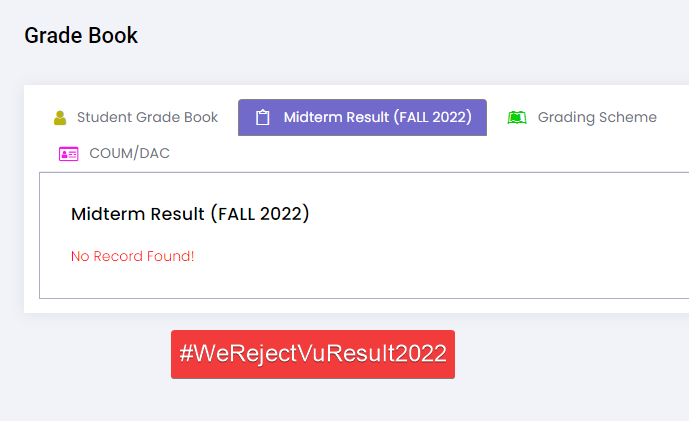 VUUpdates's tweet photo. #WeRejectVuResult2022 
Midterm ka result b gaib krdia ta k ab Mid waly ko issue na bna lia jae 
Ye Lollipop hain in k https://t.co/sBZHEXn0LU