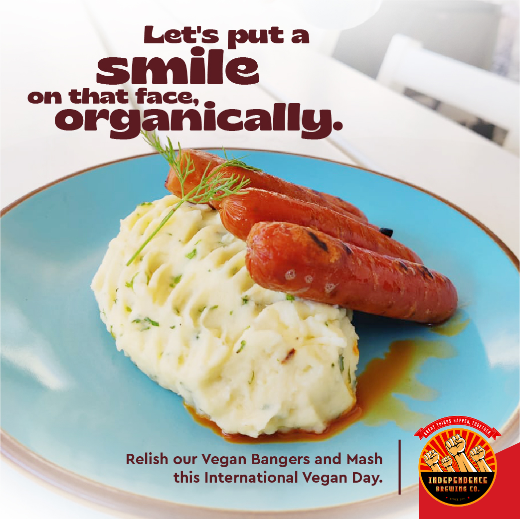 Vegans rejoice! This World Vegan Day, relish our house favourite 'Vegan Bangers and Mash' - a rich, healthy mix of vegan sausages with onion gravy and mashed potatoes. Come on down at IBC and order up!

#IBC #Togetherism #SuperPremuimCraft #veganday #vegan #worldveganday