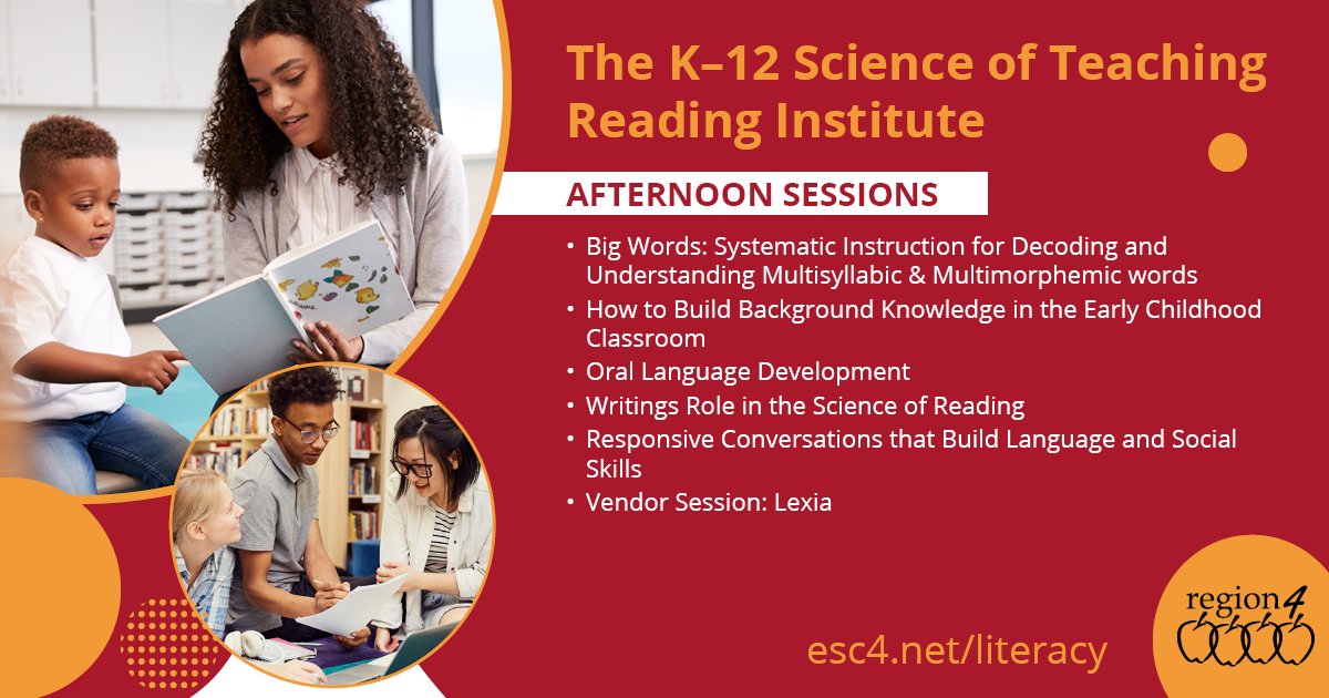 R4Literacy's tweet photo. We are excited to share the full schedule, including breakout session info, for the Science of Teaching Reading Institute, taking place virtually next Wednesday, 11/9!

Learn more, preview the sessions, and register for this exciting event here: https://t.co/IApSESnHuL https://t.co/e18uw7GcsE