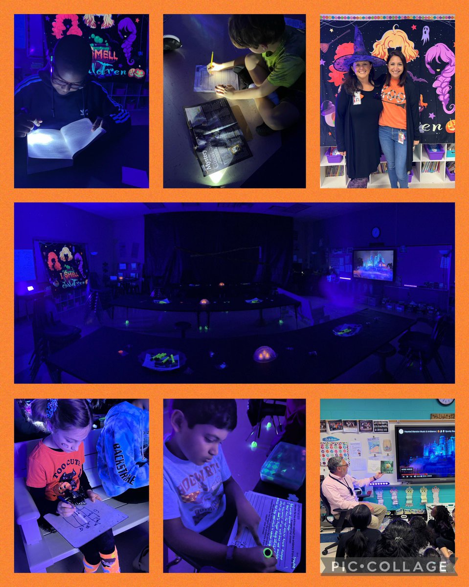 Blacklights, flashlight reading, admin visits and Halloween themed fun. #HappyHalloween <a href="/SharonElemS/">Sharon Elementary</a> #sharonstrong <a href="/brian_keefer/">Brian Keefer, Ed.D.</a> <a href="/megansbass/">Megan Bass</a>