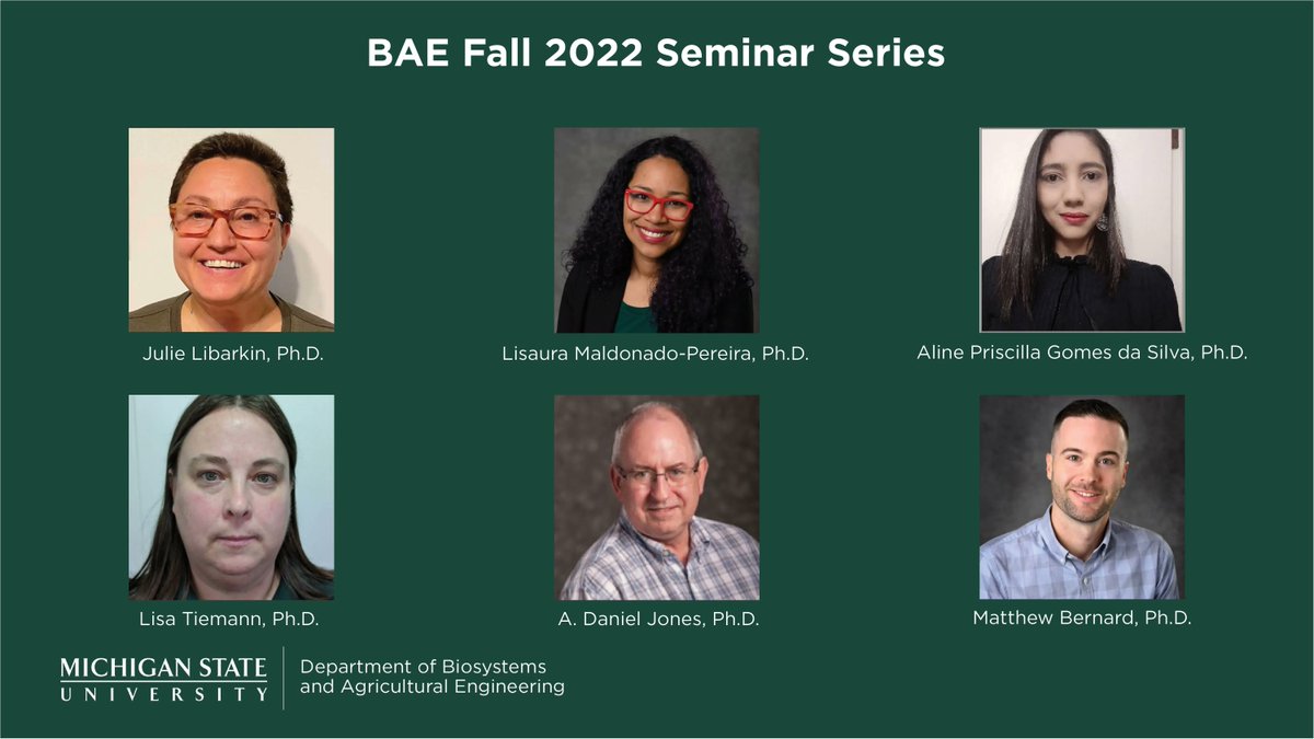 MSU_BAE's tweet photo. We are excited to announce our Fall 2022 Seminar Series! The seminars will take place from 12:40-1:30 PM on Fridays. Our first speaker will be this Friday, November 4th. To learn more click here: https://t.co/HJuuil2zRZ https://t.co/OLFe1zlk8b