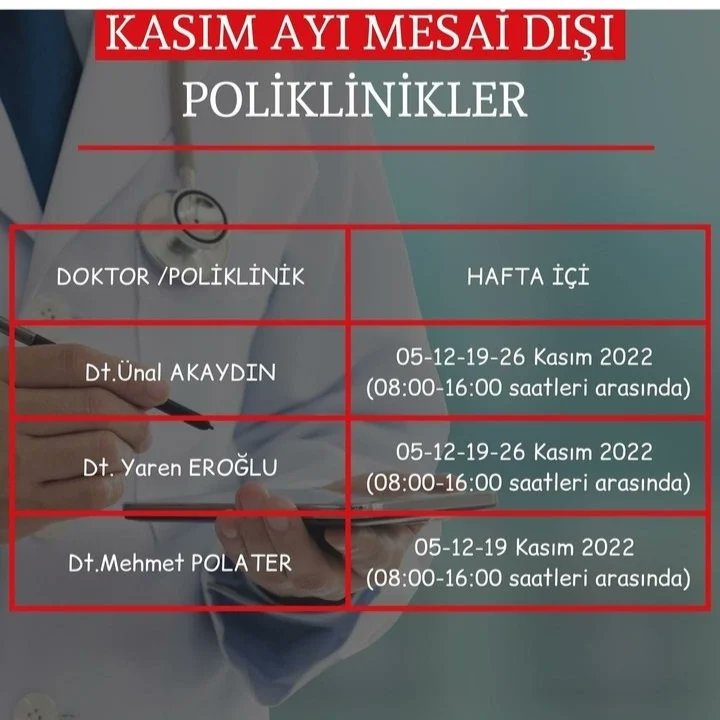 orduadsm's tweet photo. Kasım ayı mesai dışı çalışma planı. https://t.co/3EjyCHhs67