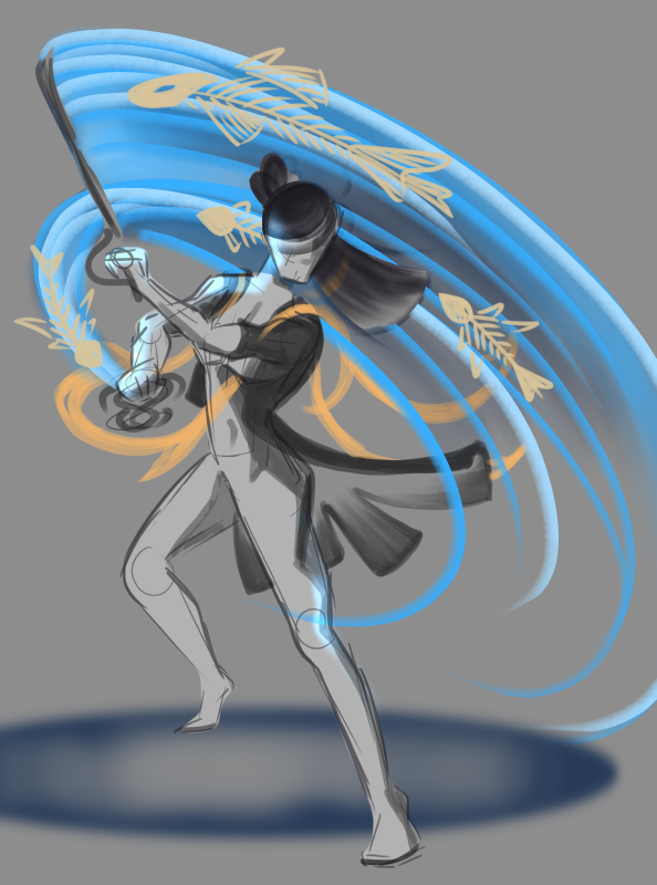 I've been working on FX and action poses, here's a sketch