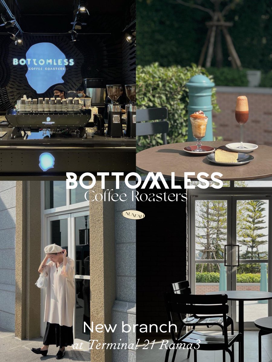 ununfah's tweet photo. คอกาแฟอย่างชั้นดีใจมาก เดินไปเจอ Bottomless สาขาใหม่อยู่ที่ Terminal21 Rama3 ชั้น G-English Village พึ่งเปิดเลย! ร้านติดริมแม่น้ำเจ้าพระยา วิวดี��าก กับเมนูพิเศษที่มีแค่สาขานี้อย่าง Vanilla Cream Latte ครีมนัวๆเข้ากันกับกาแฟดีมากกกก #Terminal21Rama3 https://t.co/Rm46CO5Igw