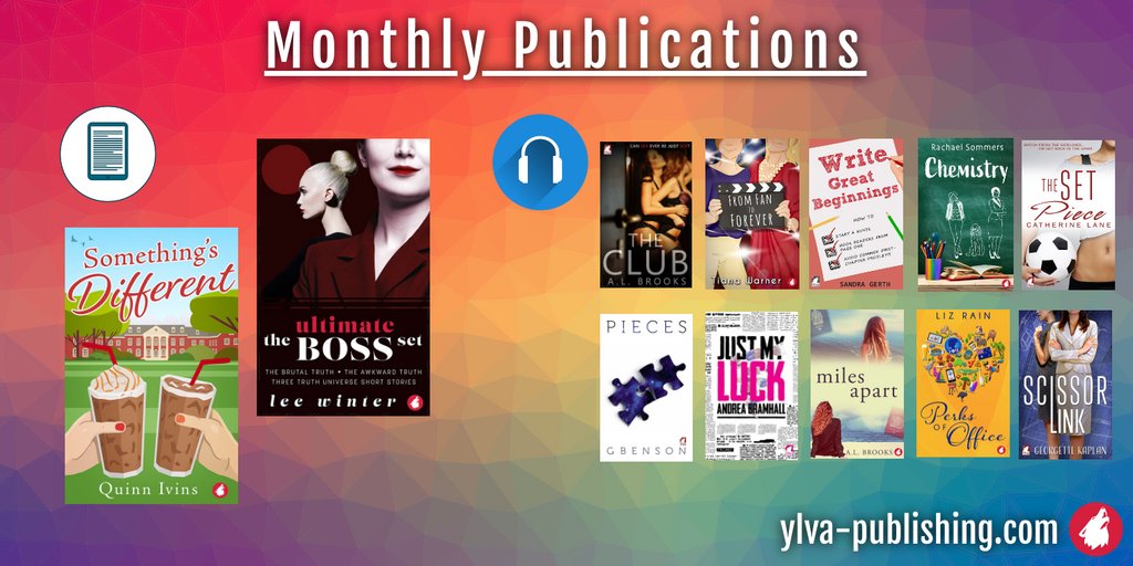Here's an early look at the lesbian books we will publish this month: Something's Different by Quinn Ivins and The Ultimate Boss Set by Lee Winter, both coming November 16! And a lot of additional lesbian audiobooks! #lesbianbooks #ffbooks ylva-publishing.com