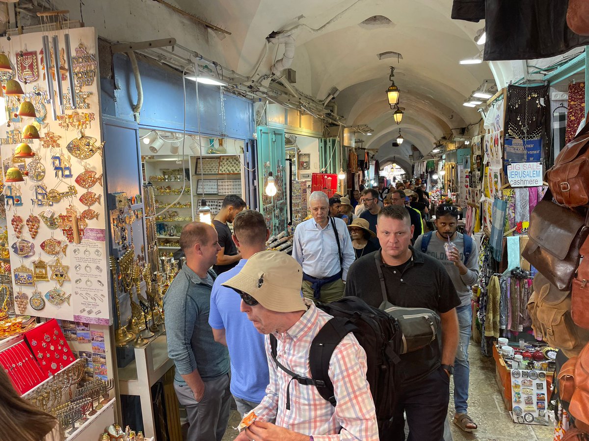 Fun time! #FOH members on a guided day tour through #Jerusalem.