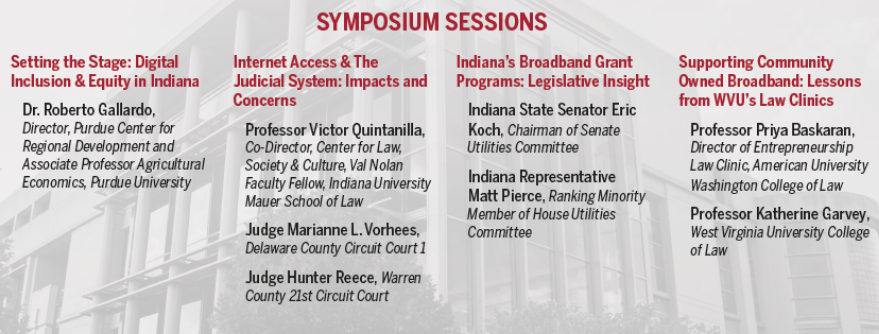 IndLRev's tweet image. ILR will be hosting its annual virtual Symposium in 10 days! Our topic is "Connecting with the World: Rural Broadband Issues &amp;amp; Opportunities.“ All are welcome to join (and free CLE opportunity for attys)! Register here: lnkd.in/gYxkVthS. 
@IUMcKinney
