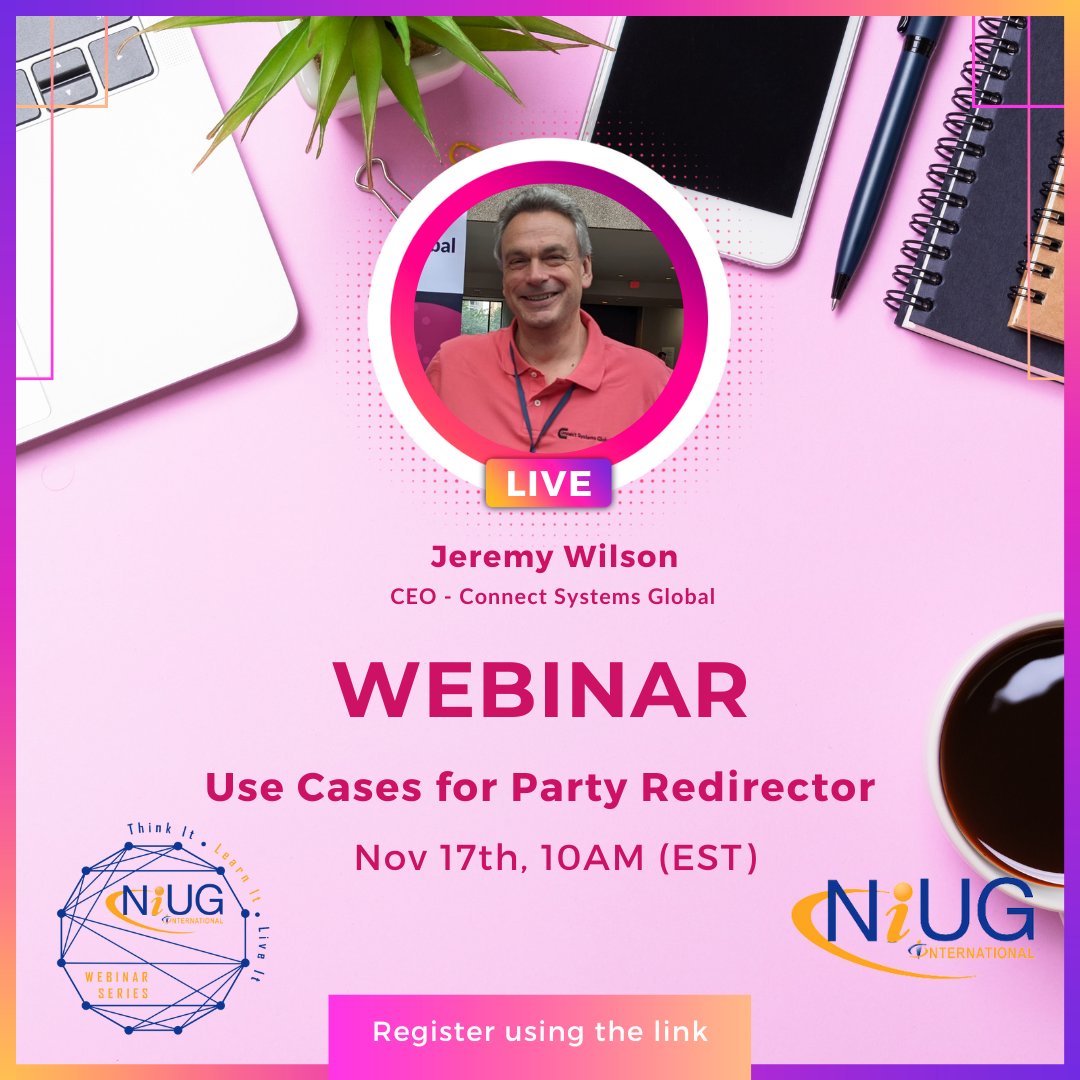 ConnectSystemsG's tweet photo. There are many scenarios in which you may need the #PartyRedirector for iMIS/RiSE - why not join this webinar and hear how redirector has been useful for our clients. Click here to register today: https://t.co/E5gv6K5lcj
#NiUGTraining #NiUGWebinarSeries #iMIS #association https://t.co/qSz1KLoHhF