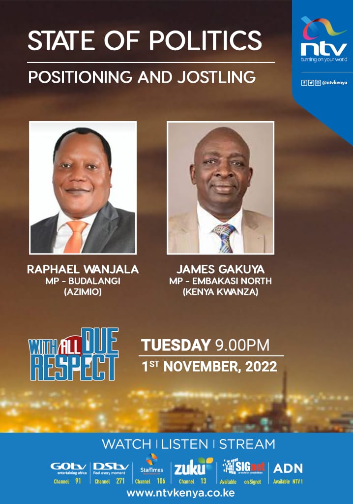 State of politics.. The conversation continues tonight on @ntvkenya