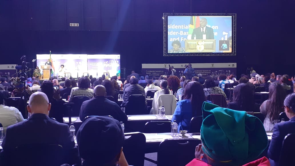 FrenchEmbassyZA's tweet photo. "Ending violence against women and children must be a foremost priority as a country." The President welcomed calls for accountability, and called for strengthening the response to GBV and aligning it with civil society and the private sector. https://t.co/DEn1R4zqJ6