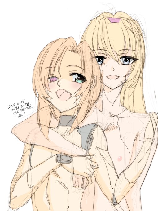 ざっとですがロシアサイボーグ娘さんはお澄まし顔になると綺麗系になる美少女でアメリカロリボスサイボーグ娘さんはどんなに凄みを効かせてもマイルド可愛くなる系の美少女のイメージで描いてます🙂 