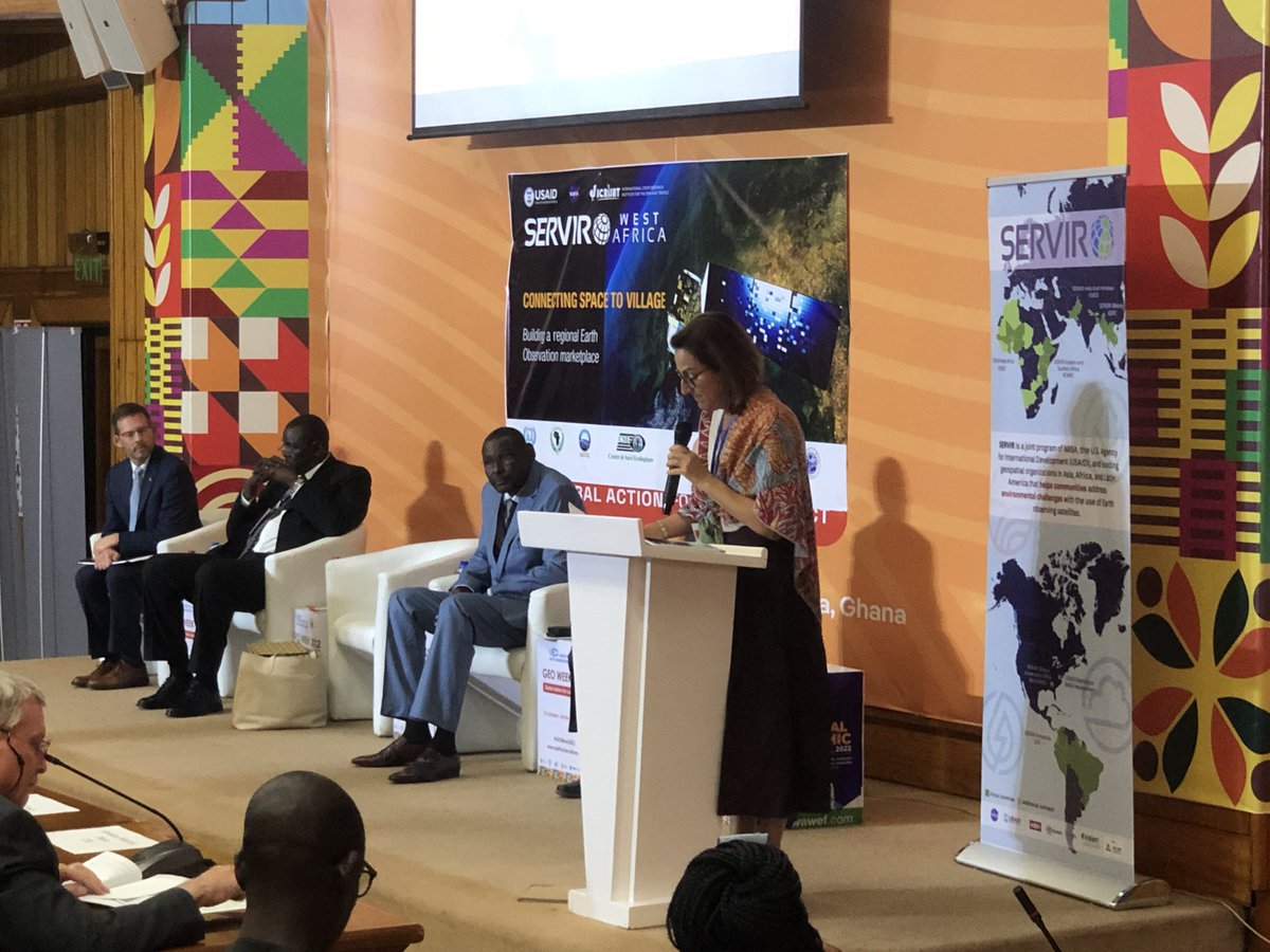 CONGRATULATIONS @servirglobal #SERVIRWA for launching new phase of SERVIR West Africa project. Will improve #decision #making using #EO. Event graced by USAID Mission Director WA, <a href="/jlesseroltheten/">Jo Lesser-Oltheten</a>. #GEOweek2022, #Accra. <a href="/ICRISAT/">ICRISAT</a> <a href="/CILSSinfos/">CILSS</a> #CERGIS #AGHRYMET