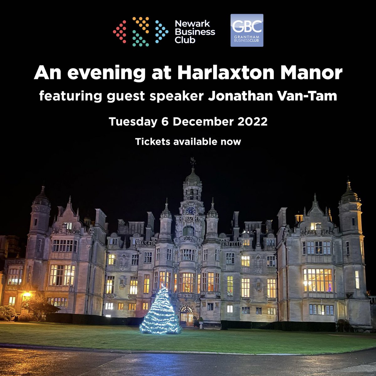 Our joint Christmas event with <a href="/newarkbc/">Newark Business Club</a> is back for 2022! 🎄

We can't wait to see everyone at the fantastic <a href="/HarlaxtonManor/">Harlaxton College</a> on Tuesday 6th December!

Tickets are on sale now so make sure you grab yours here 👉 bit.ly/3fplXcG

#Grantham #networking #Newark #Christmas