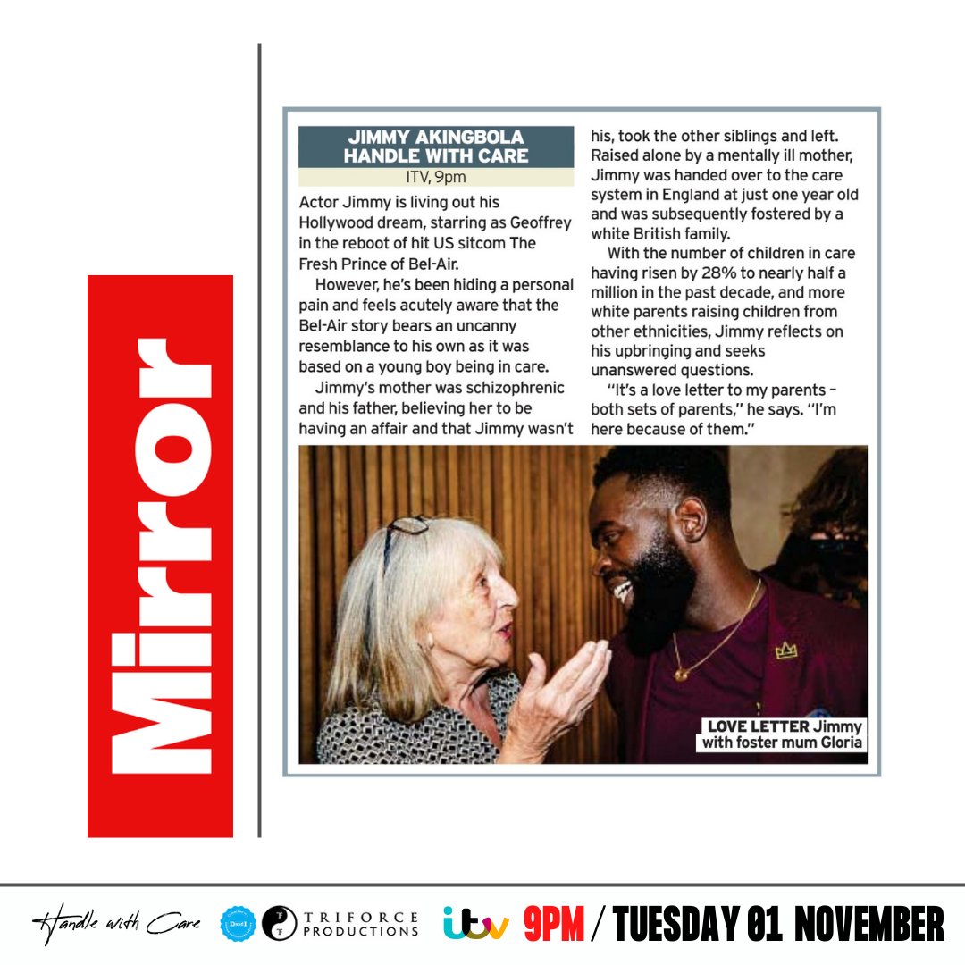 TriForceEvents's tweet photo. Next from @TheSun and @DailyMirror:

🚨 TONIGHT | 9PM on @itv &amp; #itvhub
 
📽 @jimmyakingbola #HandleWithCare https://t.co/73oEQLrhZZ