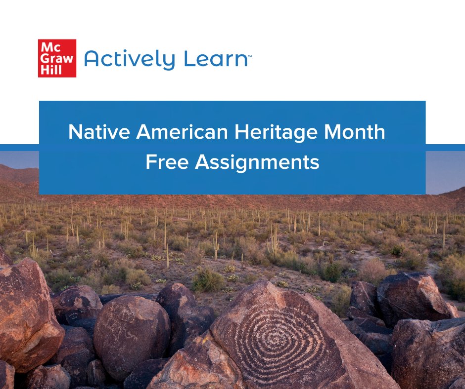McGrawHillK12's tweet photo. November is #NativeAmericanHeritageMonth! 

It's important to dedicate class time to the observance &amp; give students opportunities to learn about Native American people, culture &amp; history. Here are FREE assignments to help you do just that!

👉 https://t.co/DyAGO4t3aw

#Education https://t.co/LjeQB49guB