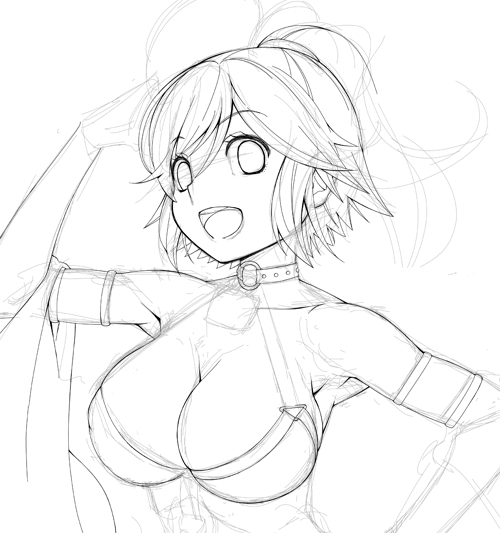 最近おっぱいばっか描いてる。これはゆっくり気長に描いてます。完成はちょっと先になりそう。 