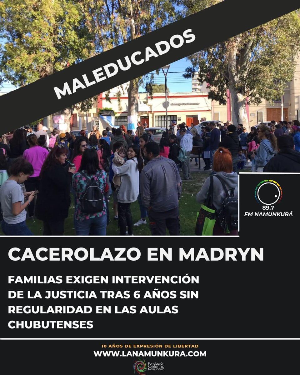 fmNamunkura's tweet photo. Madryn: familias autoconvocadas por la educación pública 
#EducacionAjustada❗️📻

📞 “no me resigno a aceptar que no hay responsabilidad local; hace 10 años que no se construye una escuela en nuestra ciudad”, expresa la concejala @AleConcina 

🔴 VIVO👇
https://t.co/3DvCwg0c36 https://t.co/NegItbU6iy
