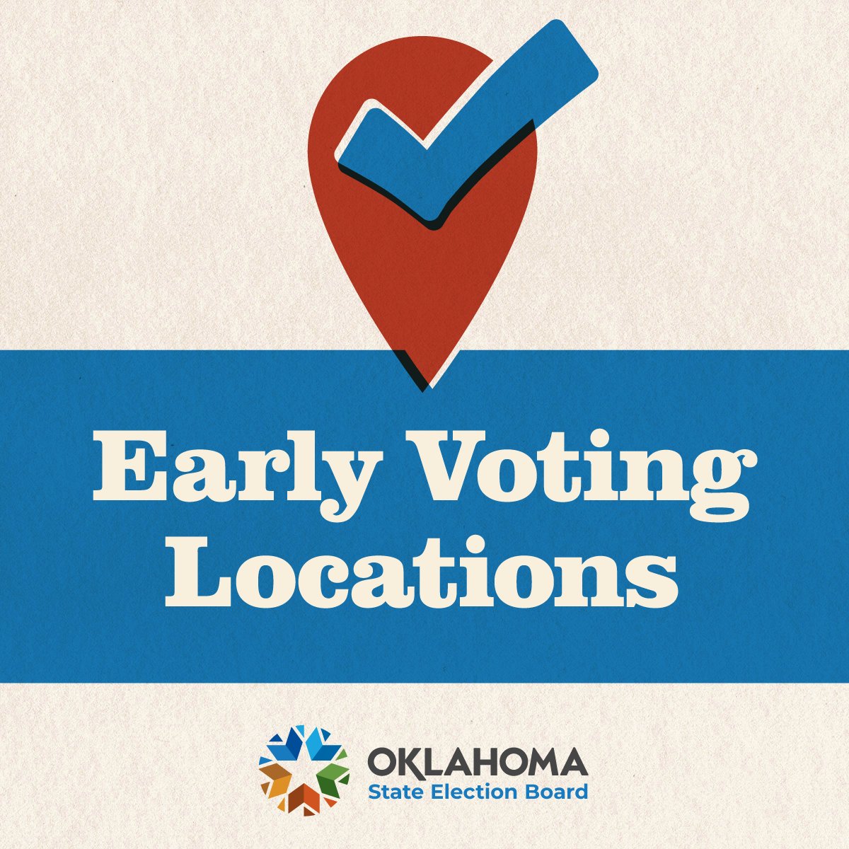 REMINDER: Early voting starts tomorrow at 8 a.m.! No excuse is needed, but you must vote in the county where you are registered to vote. Get a sample ballot: oklahoma.gov/elections/ovp.… Find your early voting location/dates/times: oklahoma.gov/elections/vote…