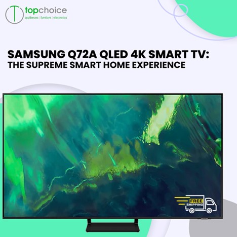 topchoicesca's tweet photo. This is a #Samsung #Q72A #4KSmartTV, the Supreme home experience. It's got all of your favorite features right at hand with an easy-to use interface and more connectivity options than ever before. With a remarkable picture and great build quality, visit us https://t.co/lp0eoqq8ap https://t.co/VEUp7uT4qI