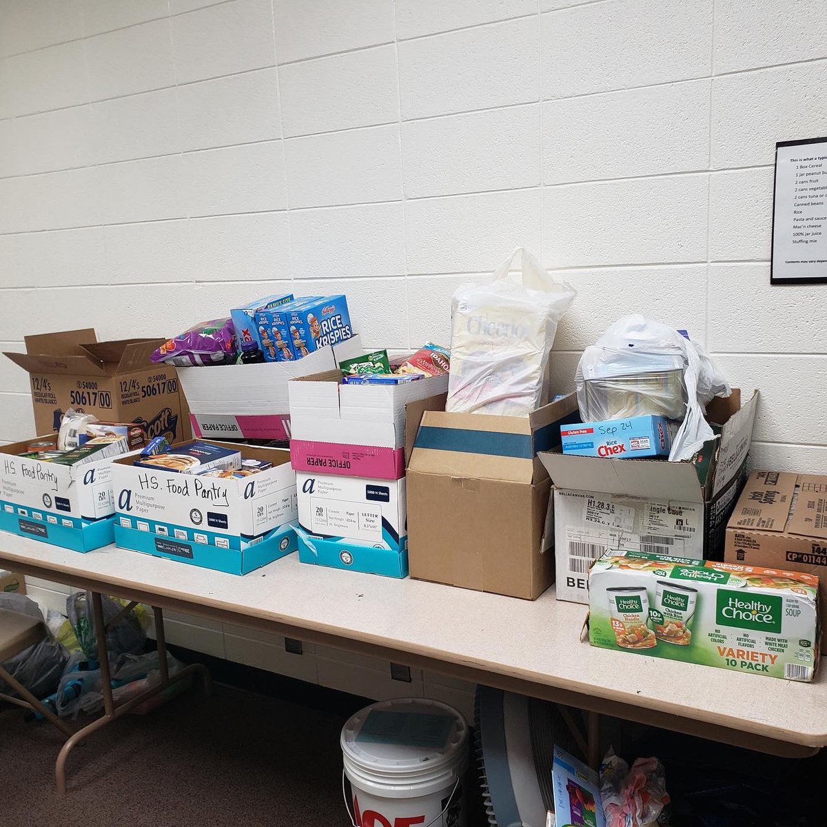 Thank you to all who supported the 9th annual NHS Food Drive. The elem collected hundreds of  non-perishable food items donated to the high school food pantry &amp; the local food pantry at Faith Bible Church. NHS set up a hot chocolate stand for donations &amp; trick-treating for food.