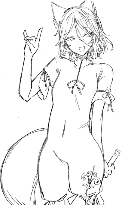 自分が描く悪ガキツネ 