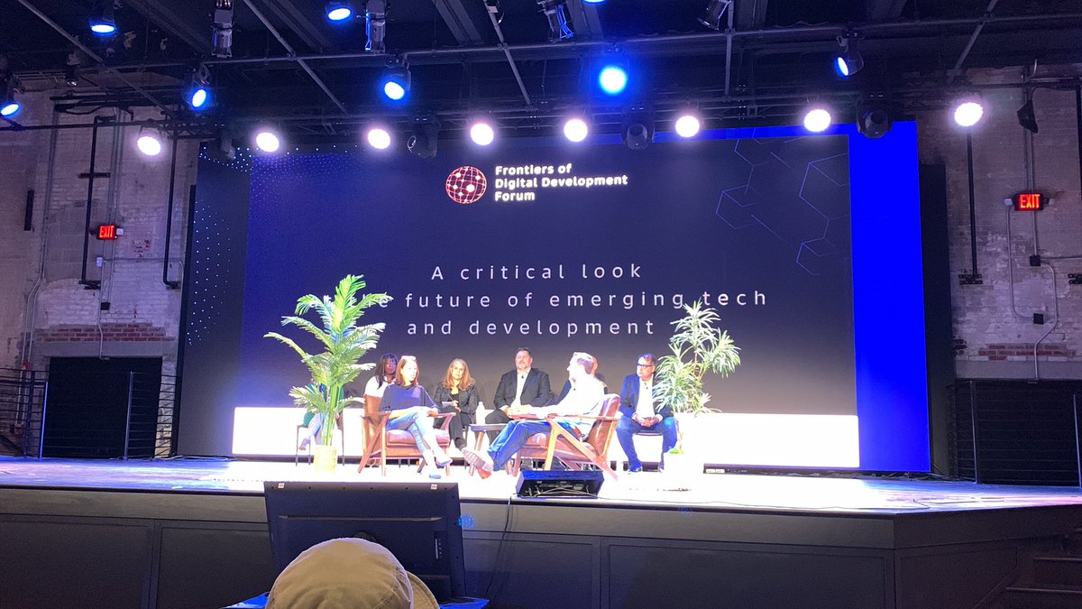 🔴HAPPENING NOW: Join <a href="/USAID/">USAID</a>'s Mark Meassick, @google's <a href="/ZoeDarme/">Zoe Darme</a>, <a href="/lemurwrangler/">Alex Dehgan</a>, <a href="/afua_bruce/">Afua Bruce</a>, <a href="/wtaylor1/">Wendy Taylor</a>, Priya Vora, @jameybutcher, and <a href="/ncmart/">Nick Martin</a> on #FDDF2022's Session titled "Skepticism, Aspiration, and Progress: A Long Conversation on Frontier Tech and Digital Development."