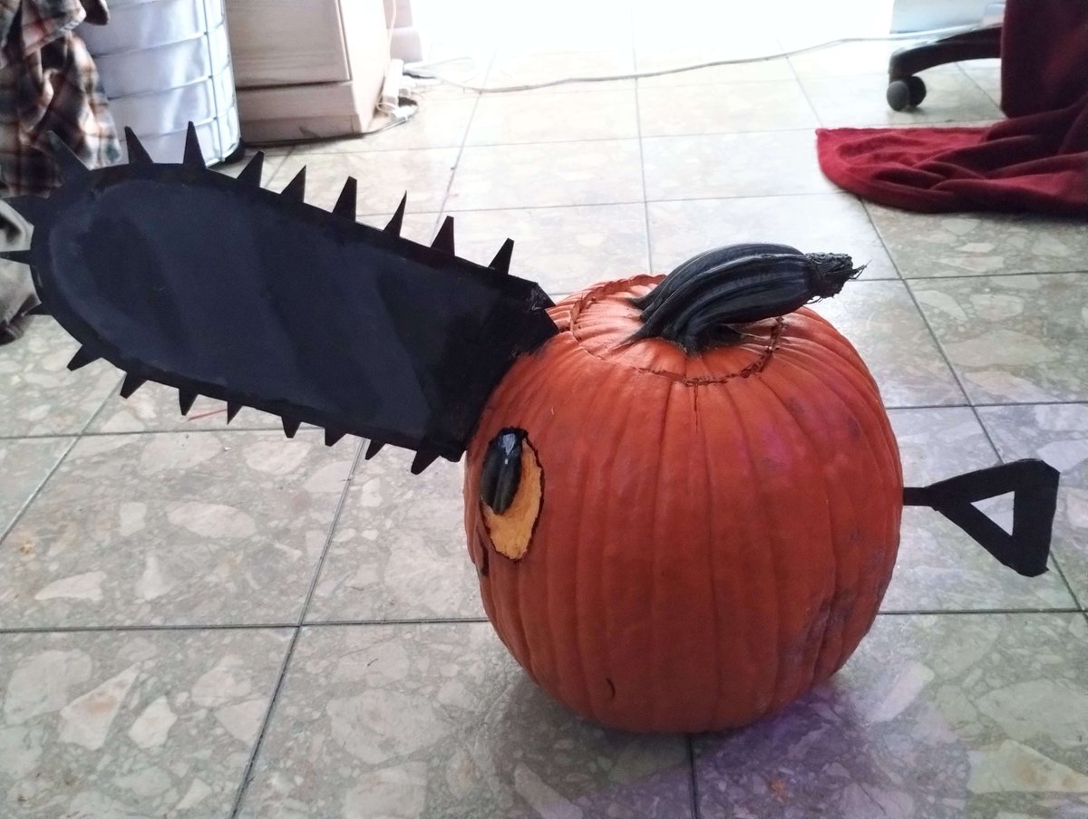 TenderToby's tweet photo. AAAAAGH FUCKING POCHITA PUMPKIN!!! #HappyHalloween #pochita #chainsawman https://t.co/E47T4RowsS