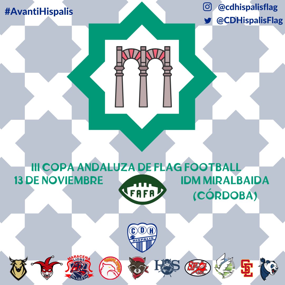 Ibn Battuta decía: “Viajar te deja sin palabras y después te convierte en un narrador de historias”
Ahora comenzamos a narrar nuestra propia historia
El 13 de Nov nos vemos en Córdoba para la disputa de la III Copa andaluza de Flag Football <a href="/FAFA_Andalucia/">FAFA</a>  🏈🚩
#AvantiHispalis