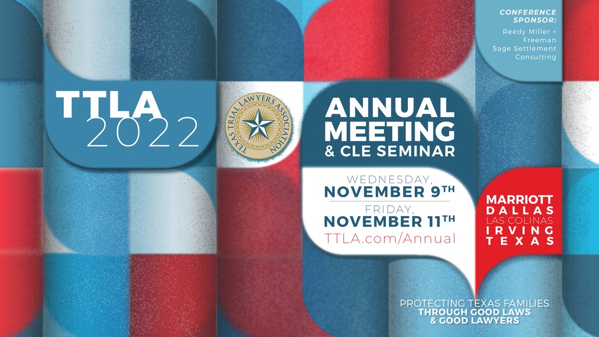TTLA_'s tweet photo. @TTLA_ members, are you ready for #TTLAAnnual? We are!➡️Join us Nov 9-11 in Irving! 👓Check out the CLE seminar speaker lineup and the event schedule @ https://t.co/itQKCkKRCV!  ✔️Attend the #TTLACLE seminar in-person👥or online💻via Live Webcast. https://t.co/lpZxXtqHMr