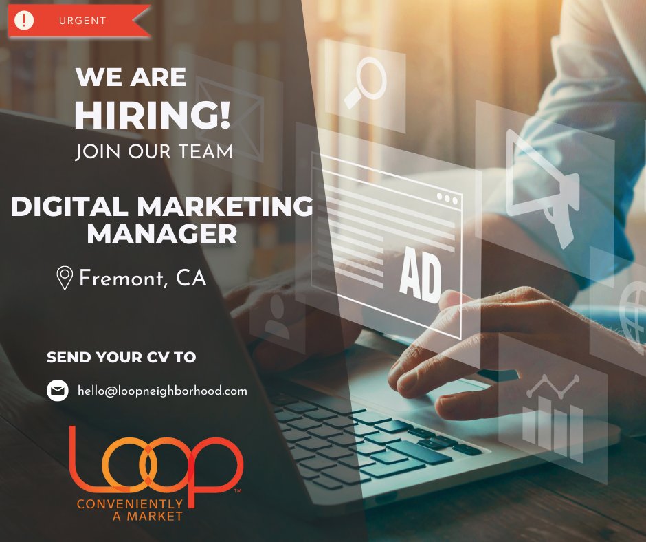 LoopMarkets (@loopmarkets) on Twitter photo If you or anyone you know is interested in working at Loop, comment below and or send us your Cover Letter to "hello@loopneighborhood.com"
Check out our Job listing for this position to find out more details!
linkedin.com/jobs/view/3332… If you or anyone you know is interested in working at Loop, comment below and or send us your Cover Letter to "hello@loopneighborhood.com"
Check out our Job listing for this position to find out more details!
linkedin.com/jobs/view/3332…
