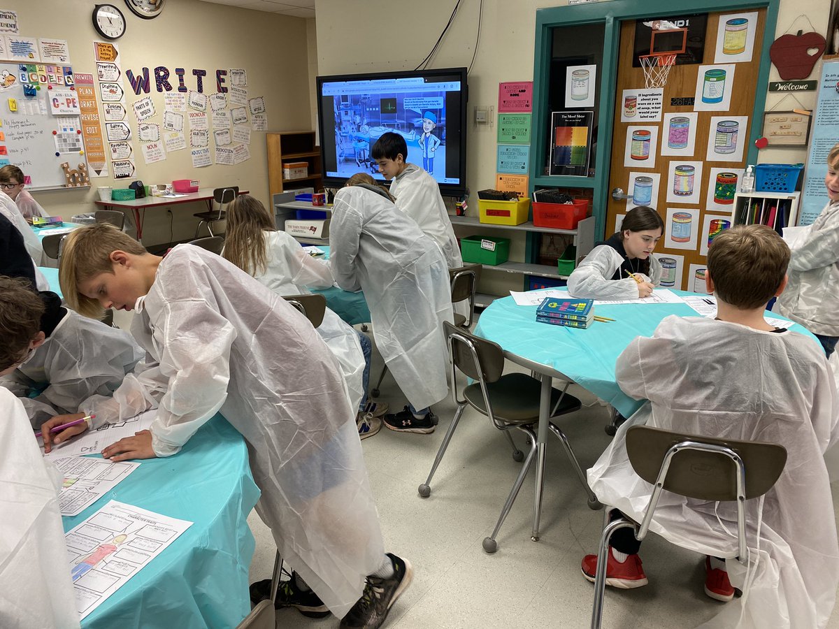 Is there a Dr in the house? There was today in 6th grade ELA today.  What better way to discuss character analysis then to do a character autopsy. #SullivanWest