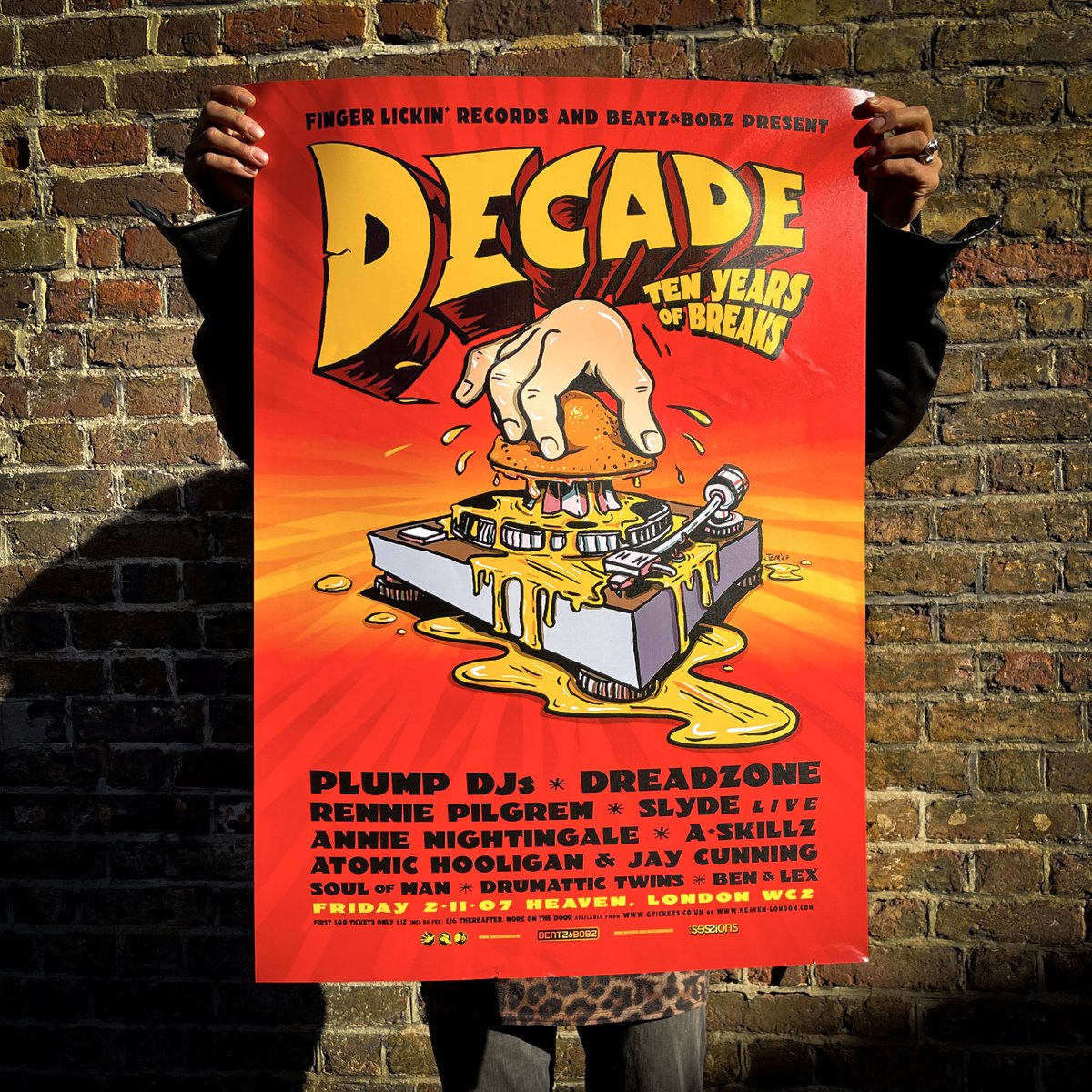 jemstonemusic's tweet photo. It’s insane that this week marks 15 years since we celebrated a hugely creative and prolific decade of #breakbeat with the mother of all #fingerlickinrecords parties we threw alongside @biffmitchell at #Heaven #London.  Who feels old?!
Buy here:
https://t.co/fxPjktJKuw https://t.co/UQBPIM35QO