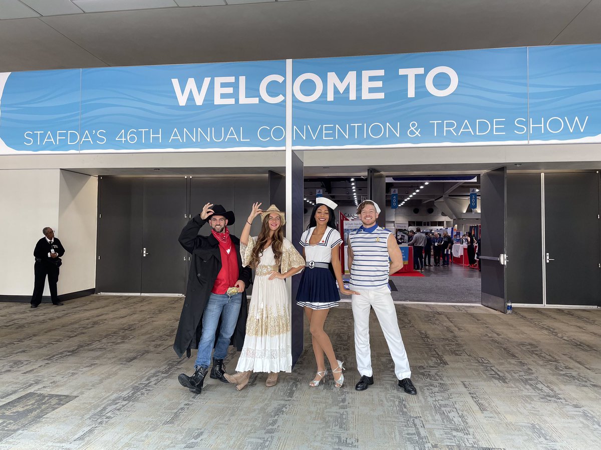 CatherinePUsher's tweet photo. Distributors: Watch for our strolling characters to grab those stickers for your STAFDA Dance Cards. Drawings are today! #STAFDASanDiego22 #STAFDAHQ https://t.co/g2Eh3QOomF