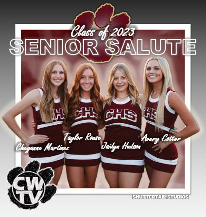 TvCashion's tweet photo. SENIOR SALUTE: 2022/23 CHEER
Cheyanne Martinez
Taylor Rouse
Jaidyn Hudson
Avery Cotter
Please join us on CWTV as we will be bringing you Senior Night festivities this Thursday starting 6:30 pm.
https://t.co/llz0ZTIbO9
@cashionfootball #shuttertailstudios https://t.co/Ne4Mc8IXyQ