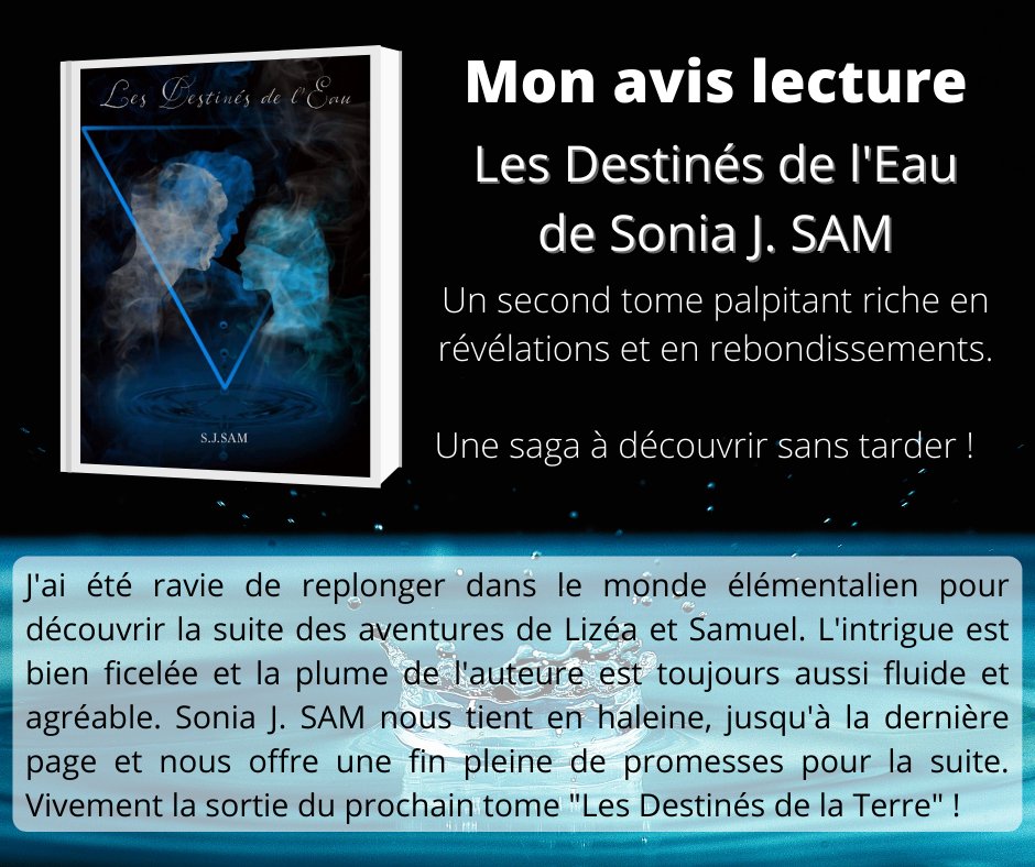 Voici mon avis sur ma dernière lecture "Les Destinés de l'eau" le tome 2 de la saga écrite par SJ.SAM
#avislecture #lesdestinés #romancefantastique #livreaddict #roman #autoédition #auteurefrancaise