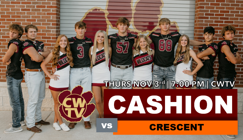 TvCashion's tweet photo. WILDACATS WITH A MONSTER THURS NIGHT!
Please join us for an extra, extra special CWTV broadcast this Thursday @ https://t.co/llz0ZTIbO9
SKORDEL GOTW vs. Crescent on SENIOR NIGHT with a halftime celebration.
@skordle @cashionfootball #shuttertailstudios https://t.co/51BT4ebaPt