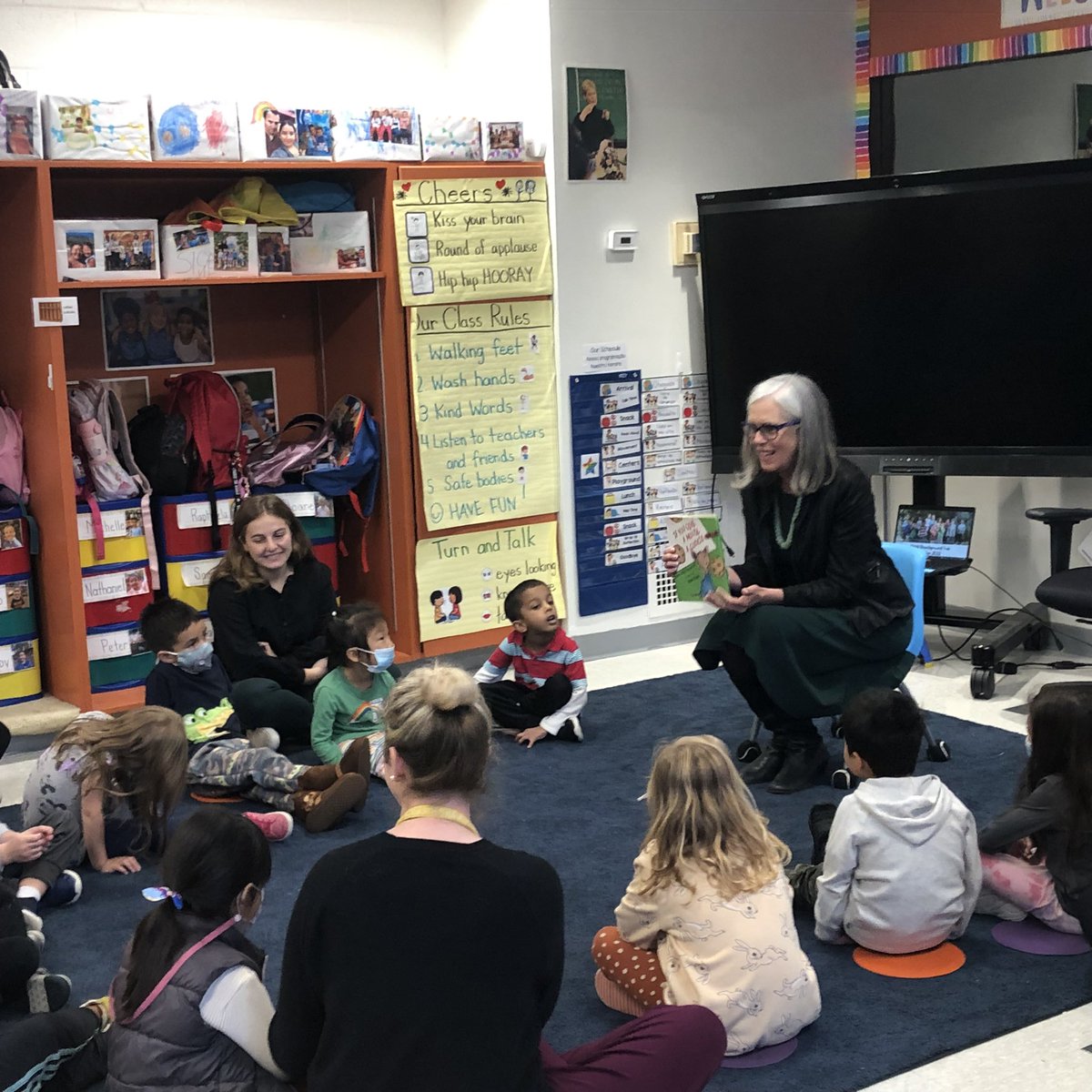 educationfsu's tweet photo. Children at @educationfsu are listening to the read-aloud talents of @RepKClark today! #ifyougiveamouseacookie #earlychildhoodeducation https://t.co/XKQ0rWgfR2