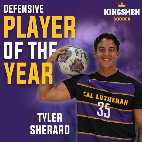 Another first in program history! Tyler Sherard was named the SCIAC Defensive Player of the Year! #GoKingsmen #OwnTheThrone