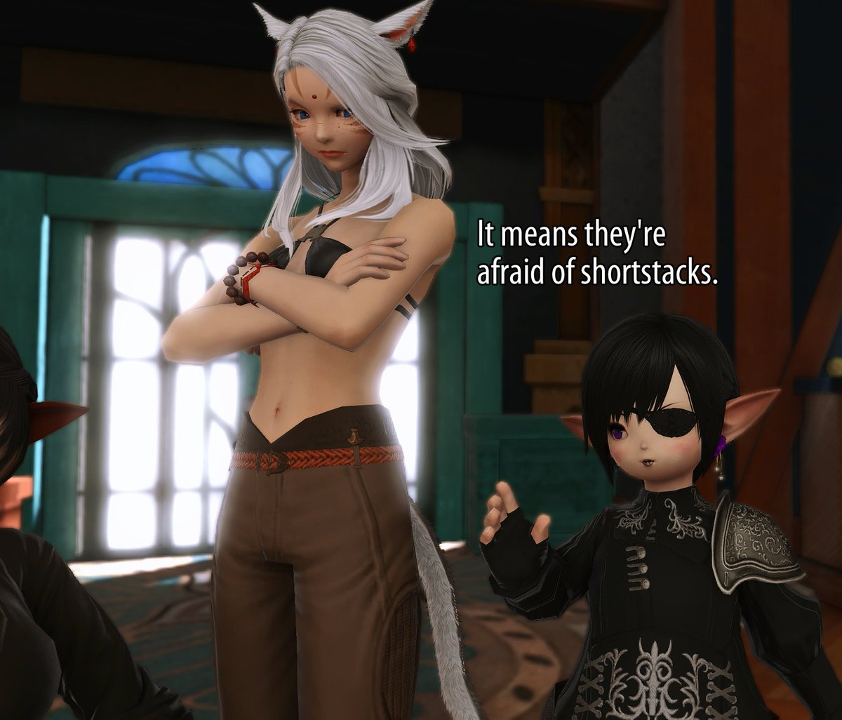 TuaUl's tweet photo. To those thinking "Your Halloween costume was nothing but boobies" I'd like to remind you that, Shortstacks are really scary to the FFXIV RP / Twitter community.

(1/2) https://t.co/FXkcClLFU7