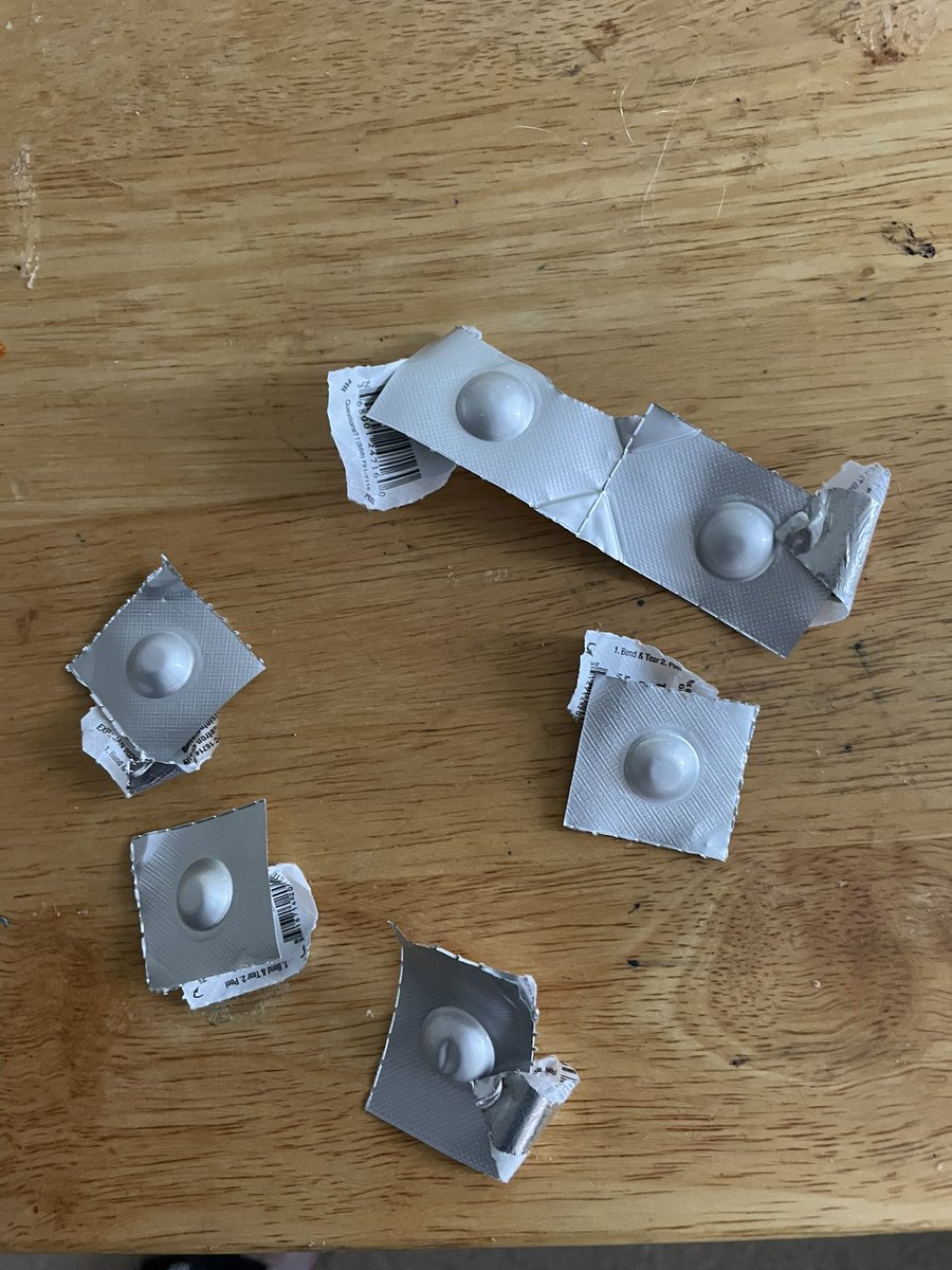 bill_mayville's tweet photo. @ThanksCancer tell me you’re in active chemotherapy treatment without telling me. I’ll go first: part of my #zofran wrapper graveyard #cancer https://t.co/5JgcV4cKzW