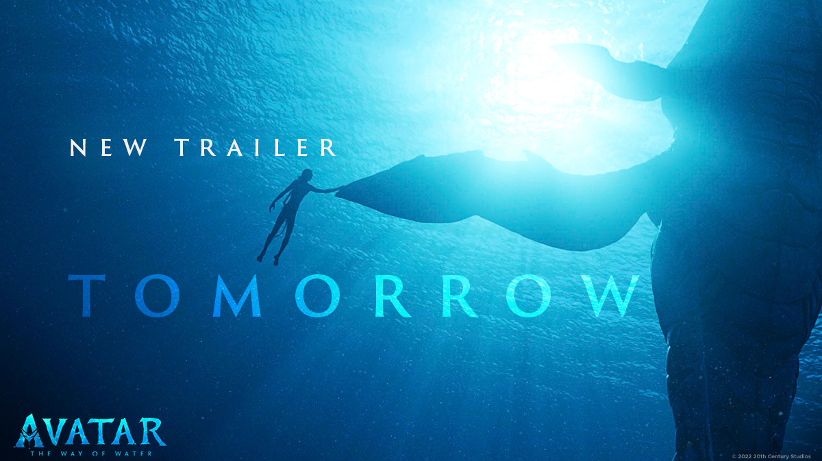 Avatar (@officialavatar) on Twitter photo Tomorrow the wait ends. New trailer for #AvatarTheWayOfWater debuts on <a href="/GMA/">Good Morning America</a>. Tomorrow the wait ends. New trailer for #AvatarTheWayOfWater debuts on <a href="/GMA/">Good Morning America</a>.