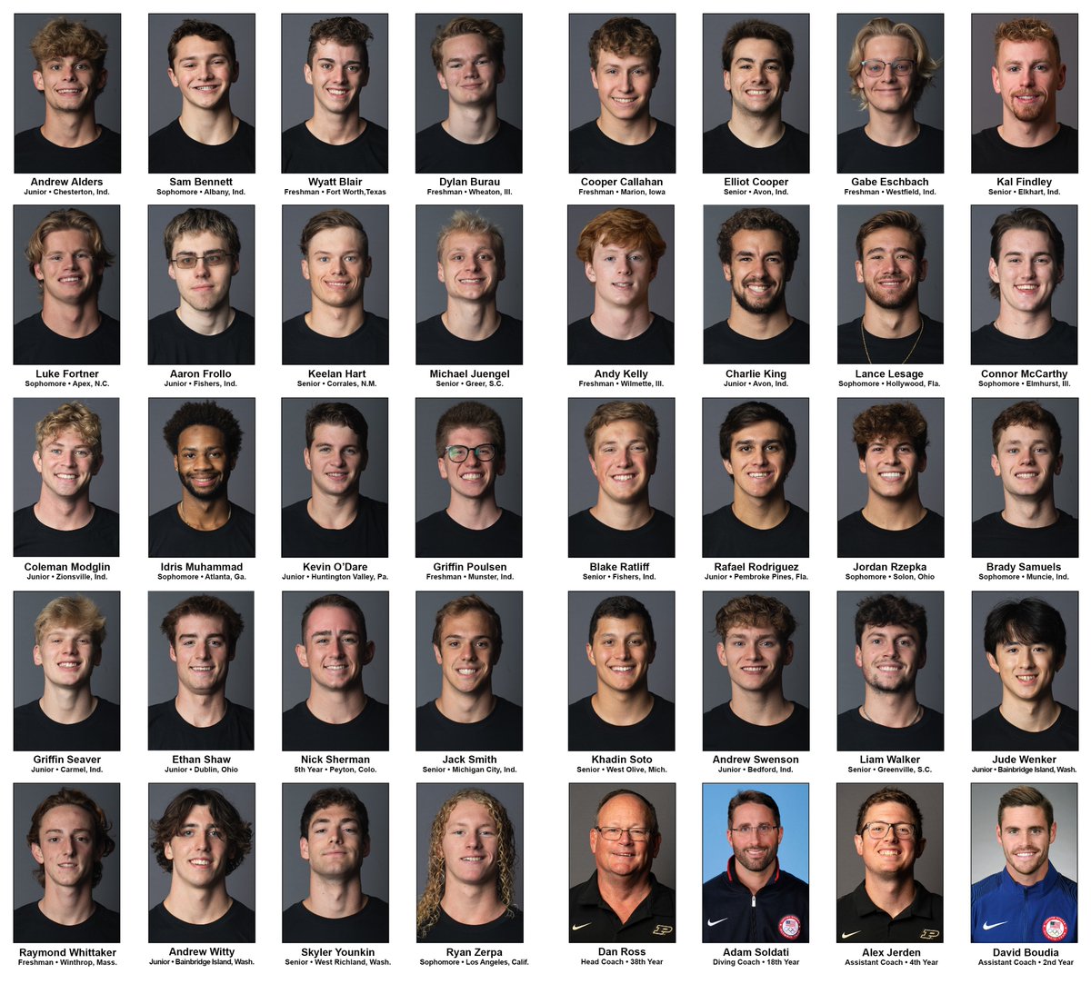 PurdueMSwimDive's tweet photo. Squad for the Season. #Boilermakers off to Ann Arbor this week. #BoilerUp

📅 Friday at 3pm, Streamed Live on @BigTenPlus 
➡️ Roster: https://t.co/uVkVUS81do https://t.co/hmdqg182rS