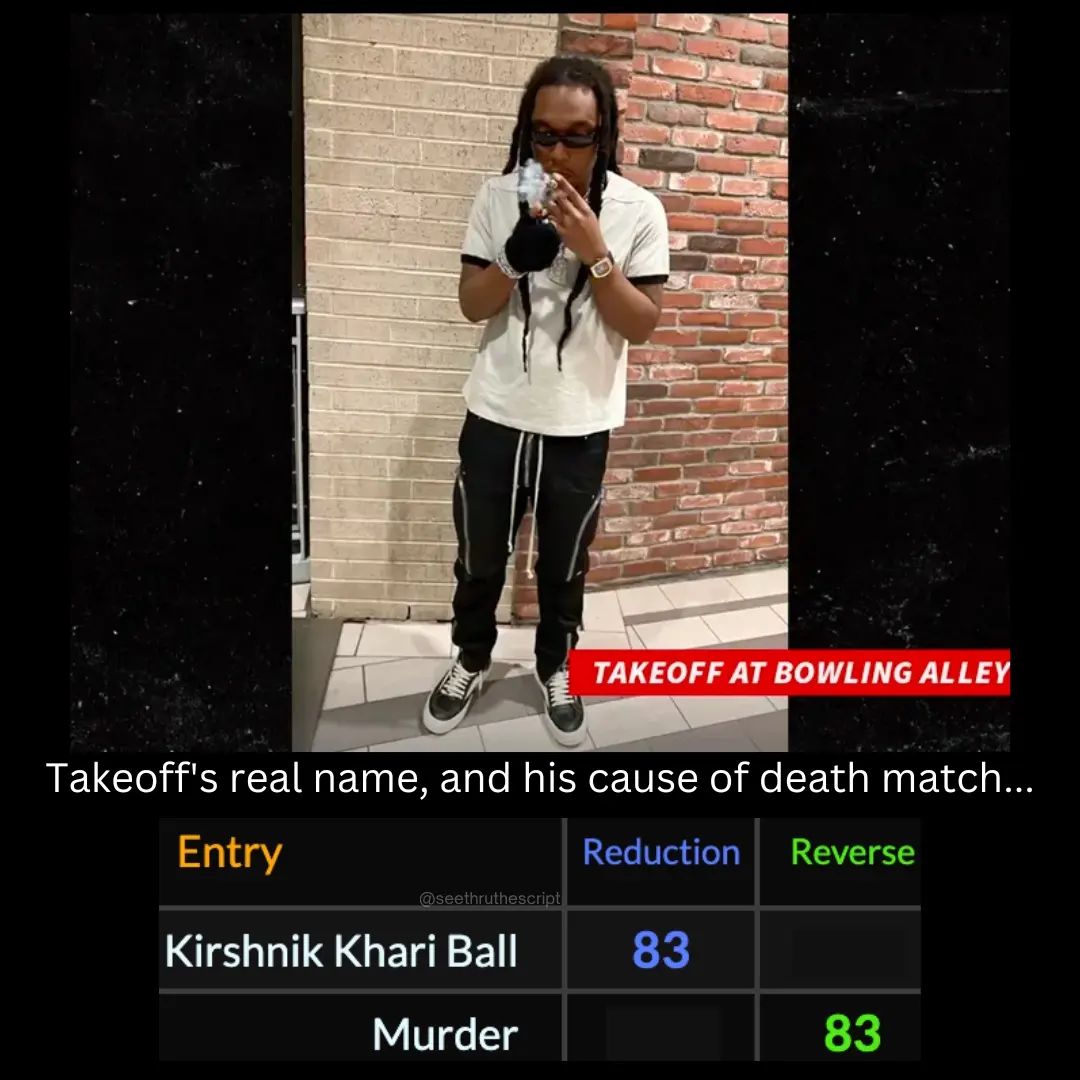 INCODEX7's tweet photo. TAKEOFF DEATH DECODED (PART 1)

#takeoff #takeoffdeath #riptakeoff #Quavo #Offset #Migos https://t.co/pTfPYARgiT