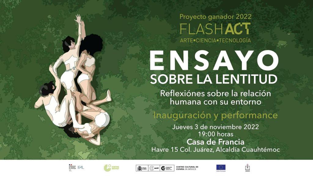 UEenMexico's tweet photo. 📌 Te invitamos a la presentación del proyecto ganador de #FlashACT 2022, Ensayo sobre la lentitud, de Les Aterrades.
¡No te lo pierdas!
🗓️ Jueves 3 de noviembre
⏰ 19:00 hrs
📍 Casa de Francia https://t.co/WpbFq8XI6F