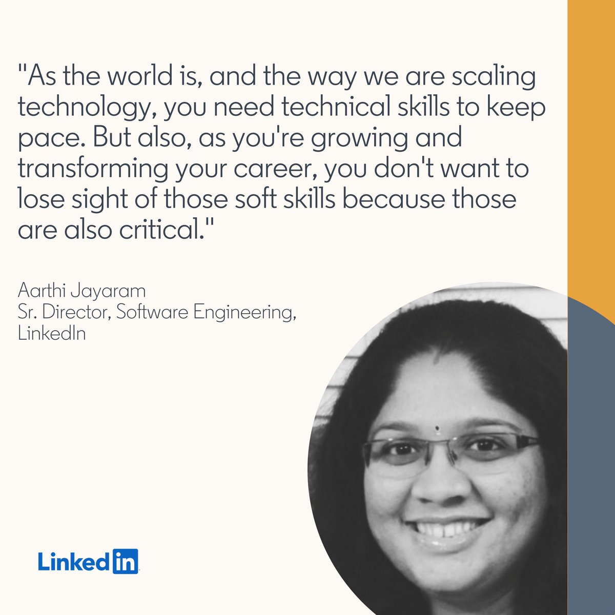 What were some of your favorite takeaways from our last #LinkedInWomenConnect? Special thanks to Karin Kimbrough, Aarthi Jayaram, and Andrea Foegler for the insightful and truth-telling conversation, and a huge thank you to everyone that joined.

#LinkedInEng #inittogether