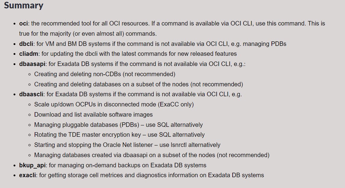 CloudDude_'s tweet photo. #OCI
Know your API !
Good ol' reminder from @SinanPetrus about all the available cli tools for db services in @OracleCloud
✍🏻https://t.co/3h08xDCR82
I def know my favorite ;) #ocicli https://t.co/CycV5mCybS